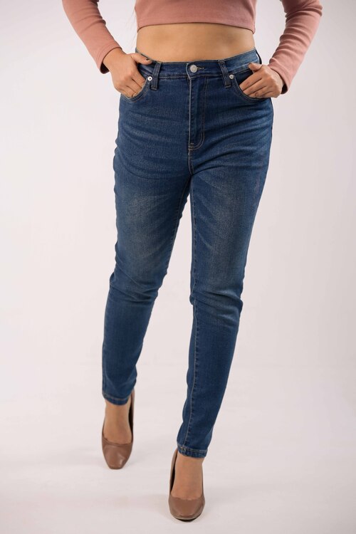 Women’s Denim Jeans Pants – High-Rise Stretch Cotton Slim Fit OEM Bangladesh