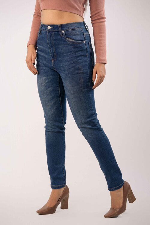 Women’s Denim Jeans Pants – High-Rise Stretch Cotton Slim Fit OEM Bangladesh