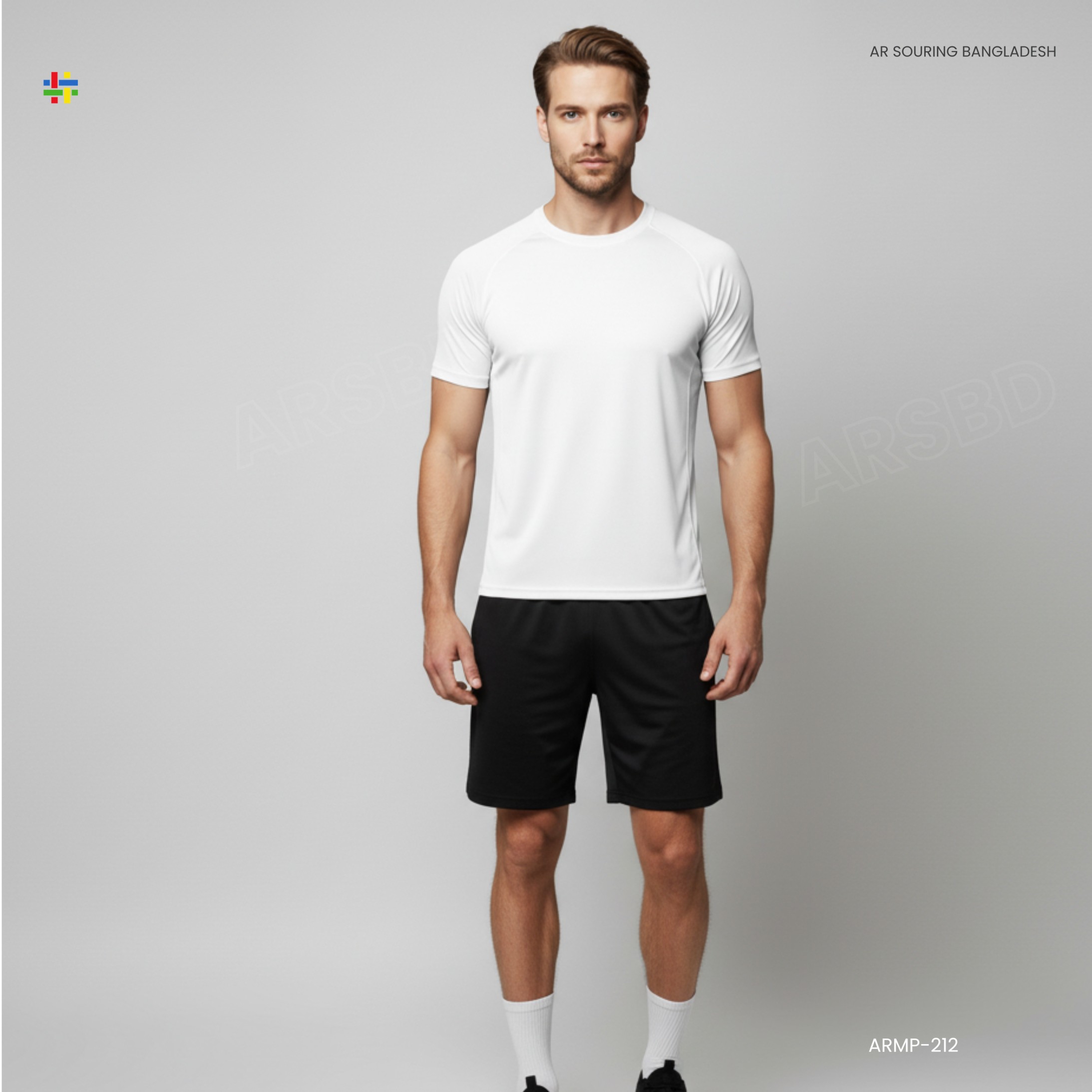Men’s Sports Tops 100% Polyester Quick-Dry Workout Tee
