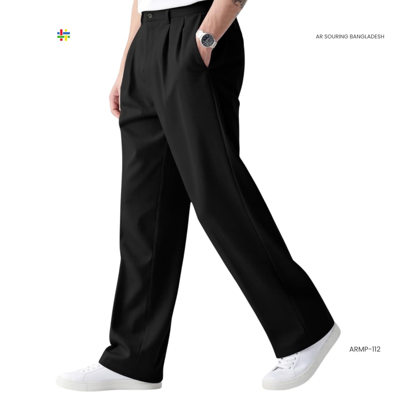 Men’s Casual Dress Pants  Pleated Old Money Wide Leg Baggy Slacks  Lightweight Relaxed Fit Work Trousers  OEM Export Manufacturer Bangladesh