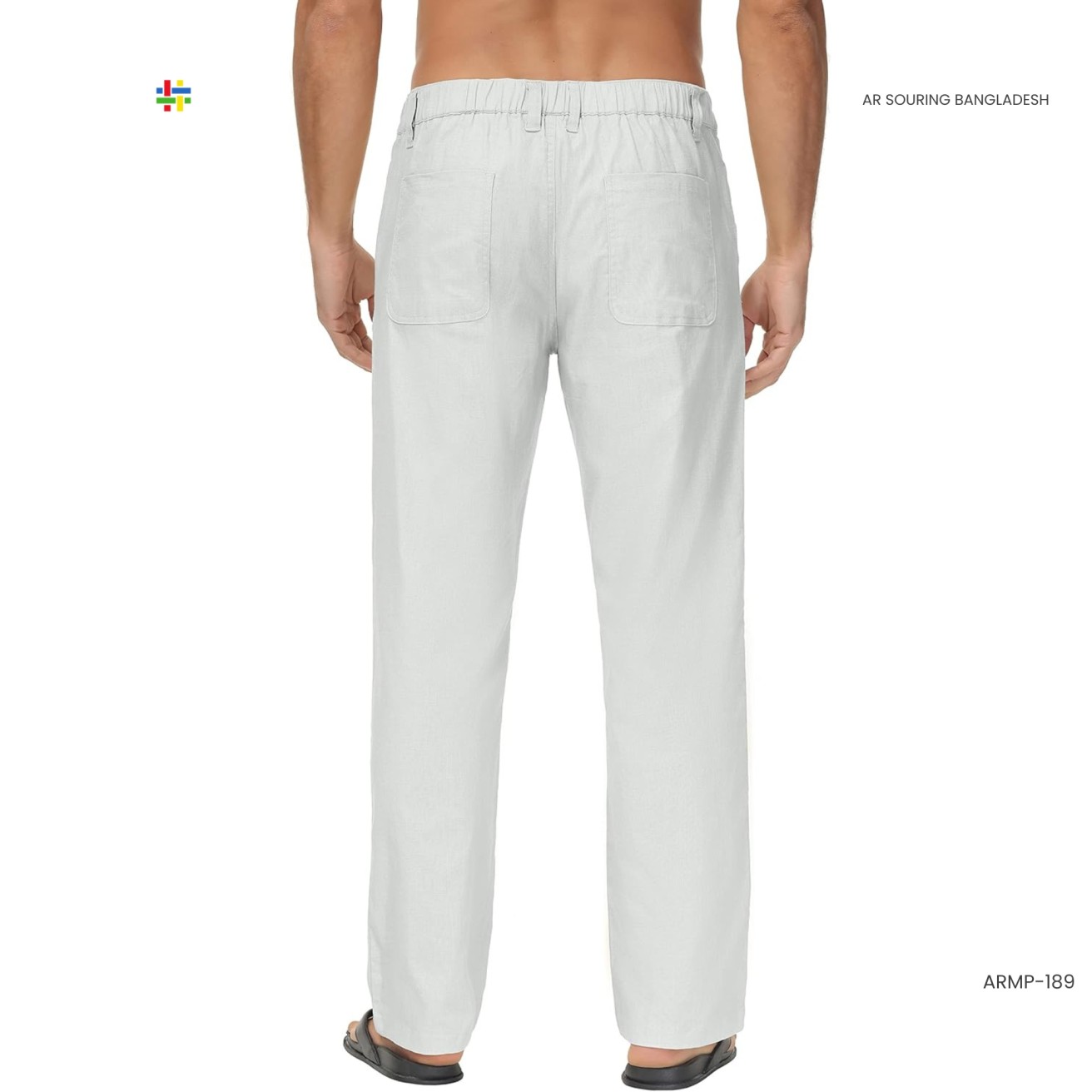 Men's Long Pants Loose Lightweight Casual Linen Trousers