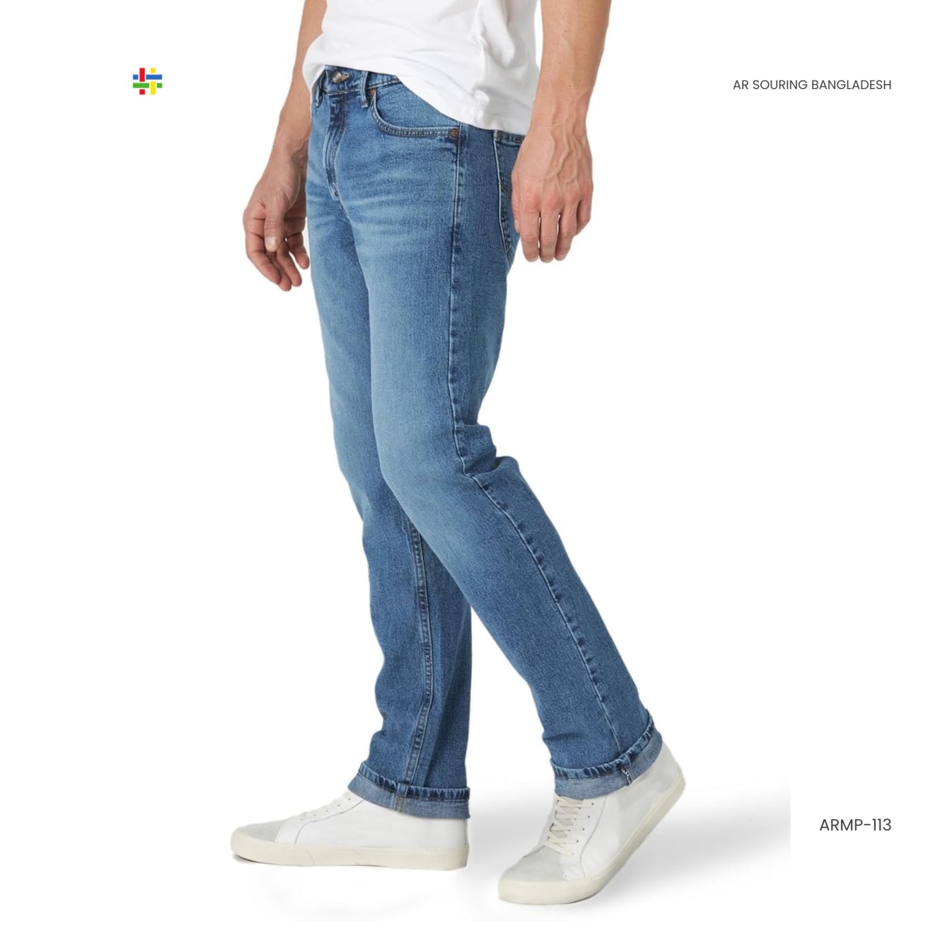 Clothing Manufacturers' Men's Slim Fit Pencil Pants High Waist Vintage Style Black Blue Denim Ripped Long Pant