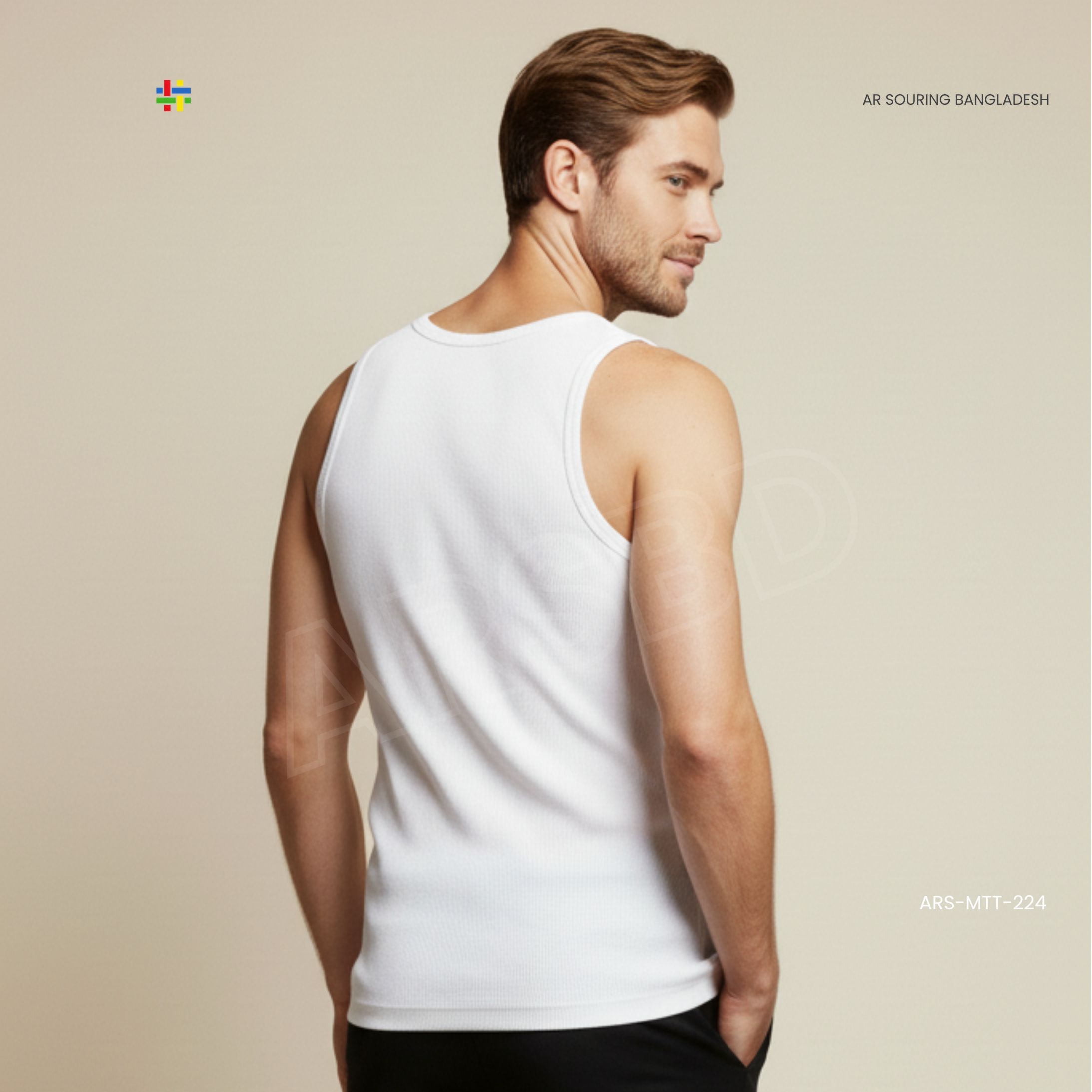 Men’s Sleeveless Tank Top – 100% Cotton / Custom Fabric – Lightweight Gym Wear – OEM Manufacturer in Bangladesh