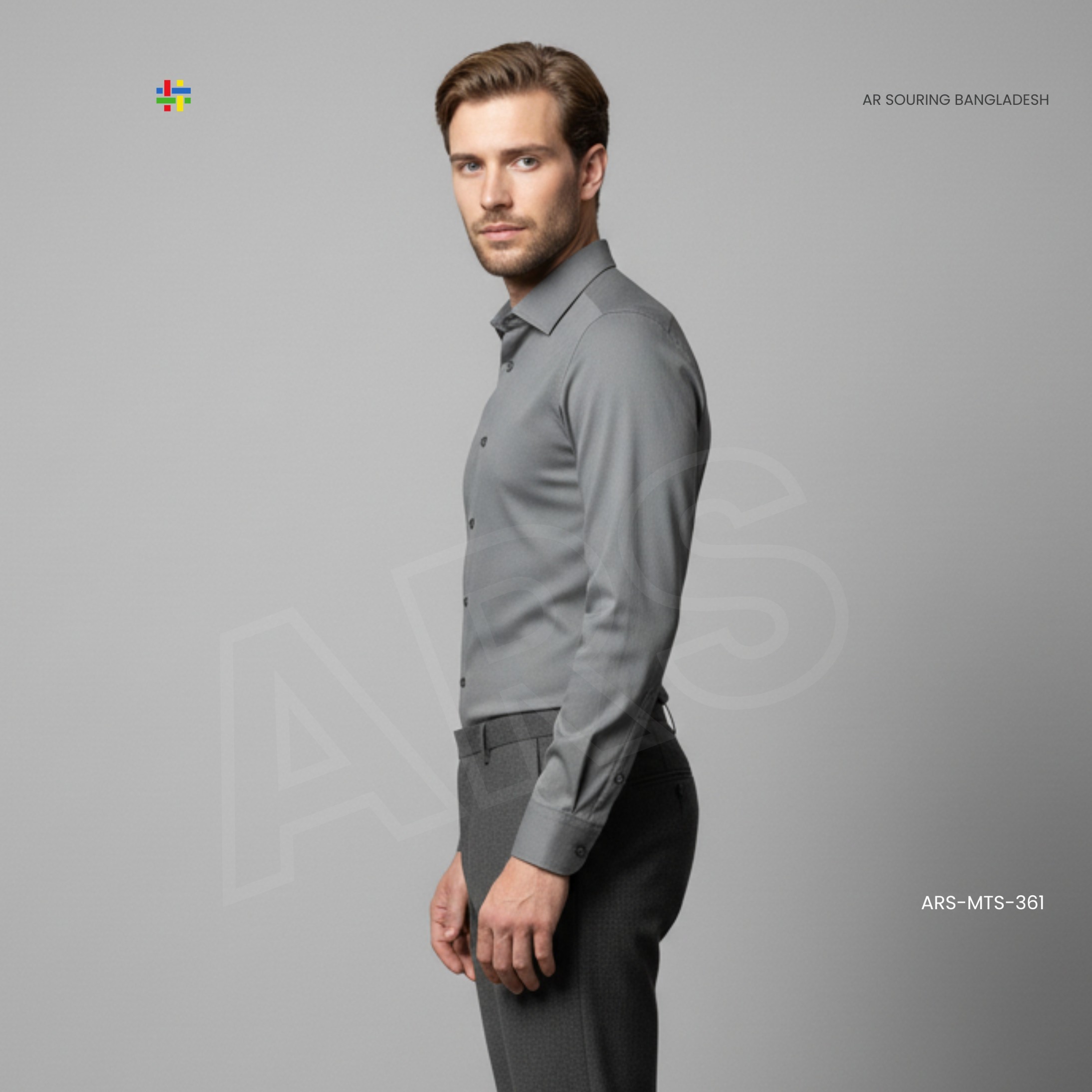 Men's Solid Long Sleeve Stretch 4-Way Stretch Formal Shirt Business Casual Button Down Dress Shirts