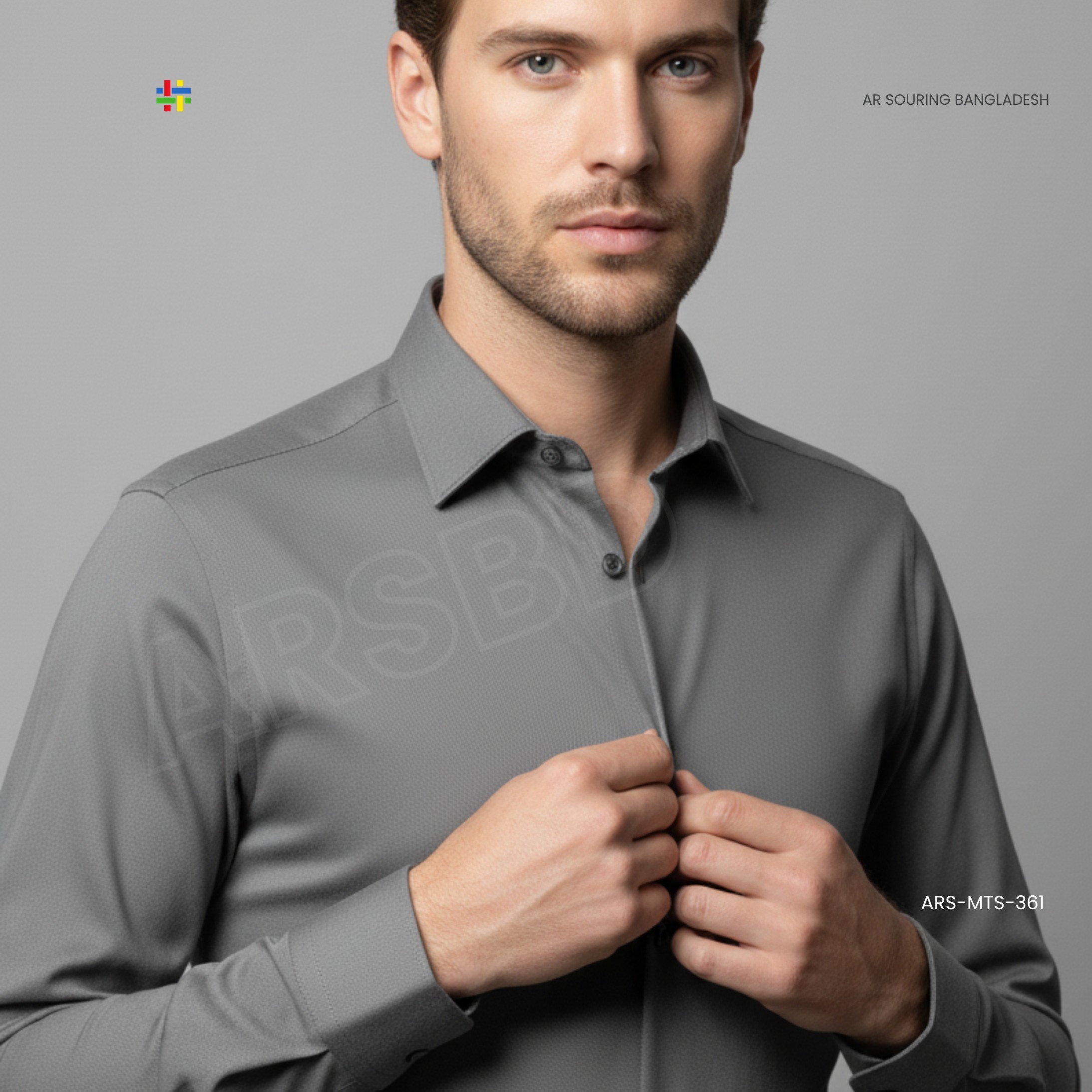 Men's Solid Long Sleeve Stretch 4-Way Stretch Formal Shirt Business Casual Button Down Dress Shirts