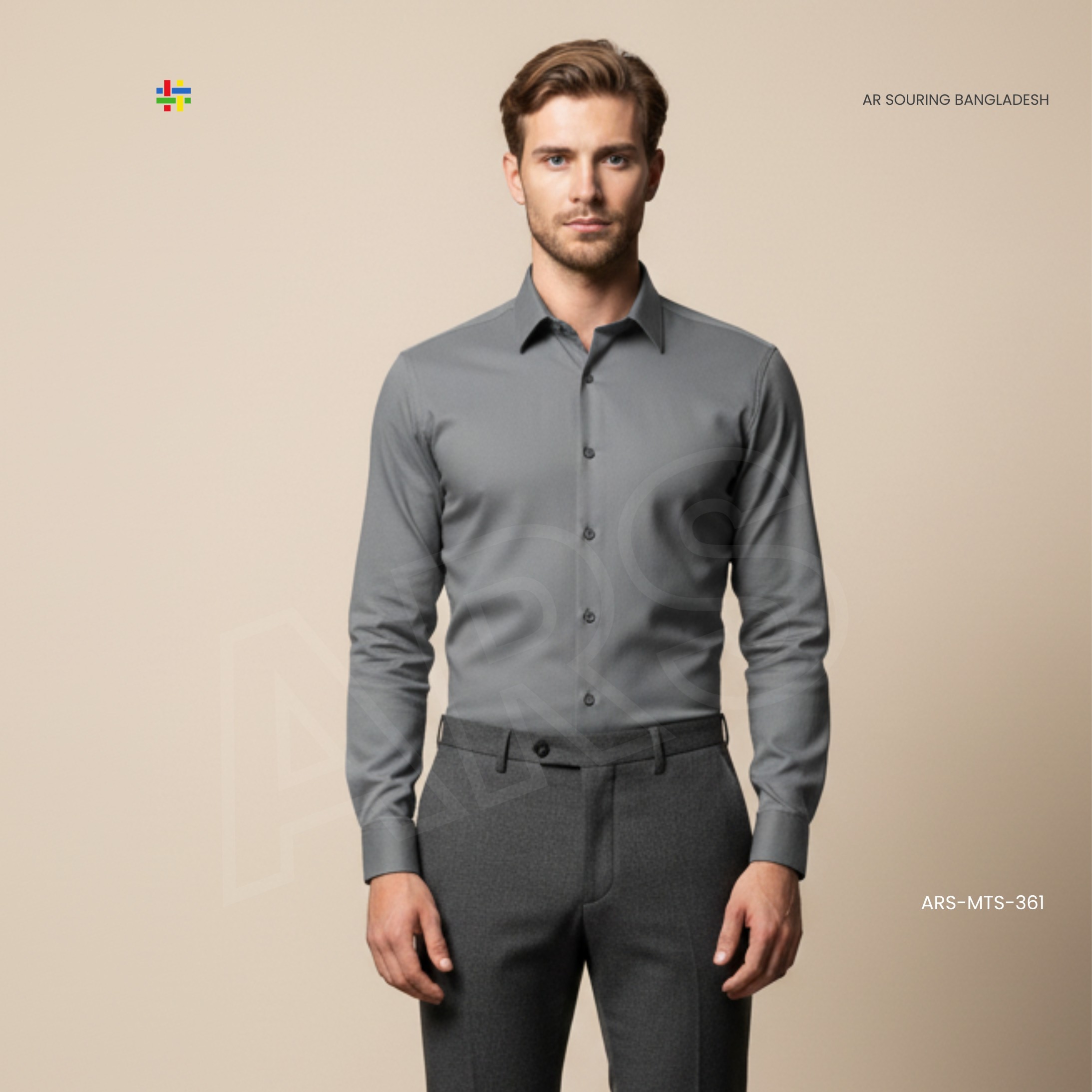 Men's Solid Long Sleeve Stretch 4-Way Stretch Formal Shirt Business Casual Button Down Dress Shirts