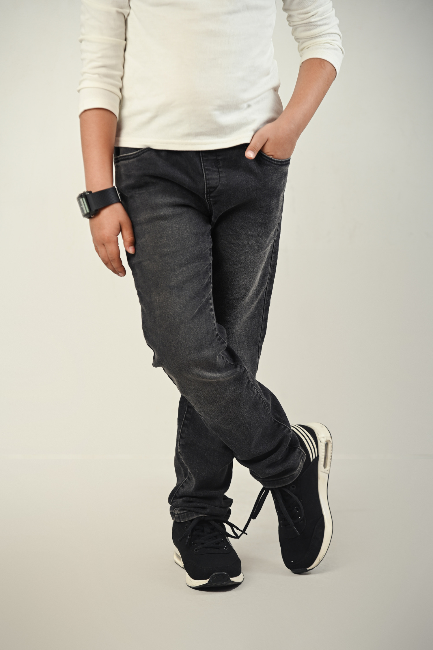 Kids’ Full-Length Jeans Pants Cotton Stretch Denim