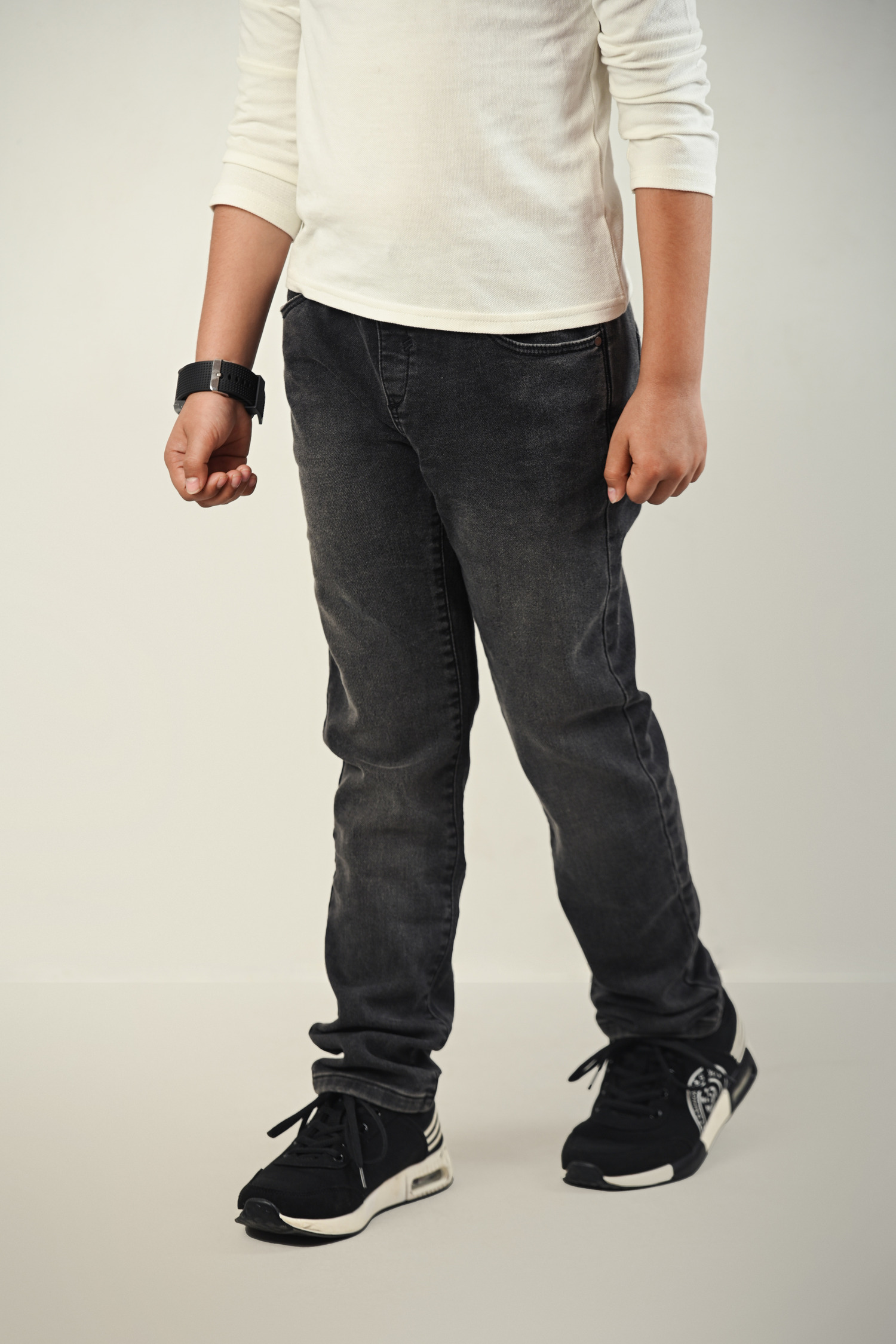 Kids’ Full-Length Jeans Pants Cotton Stretch Denim