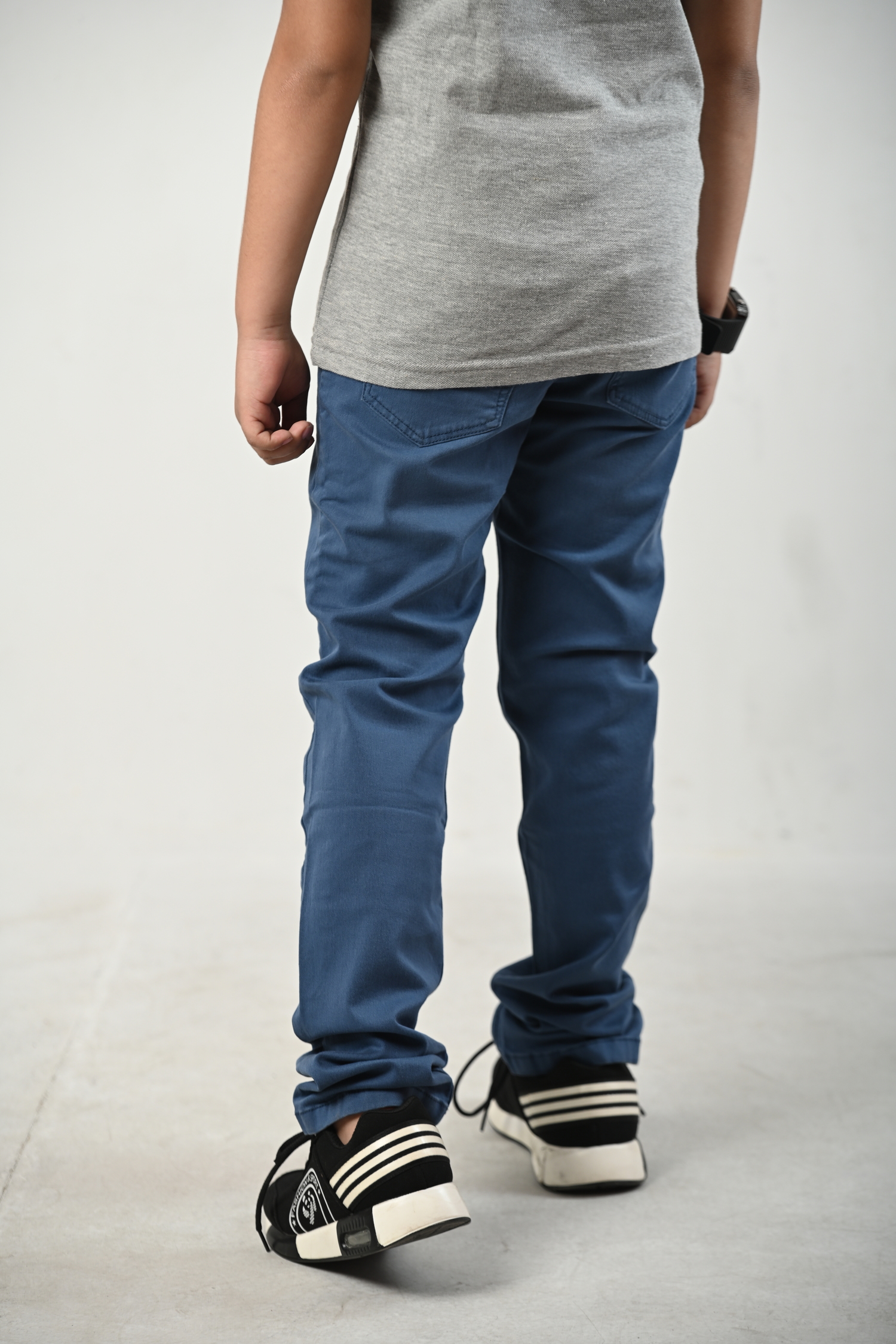 Kids’ Stretch Twill Pants  Slim Fit Cotton Spandex Bottoms OEM Bangladesh