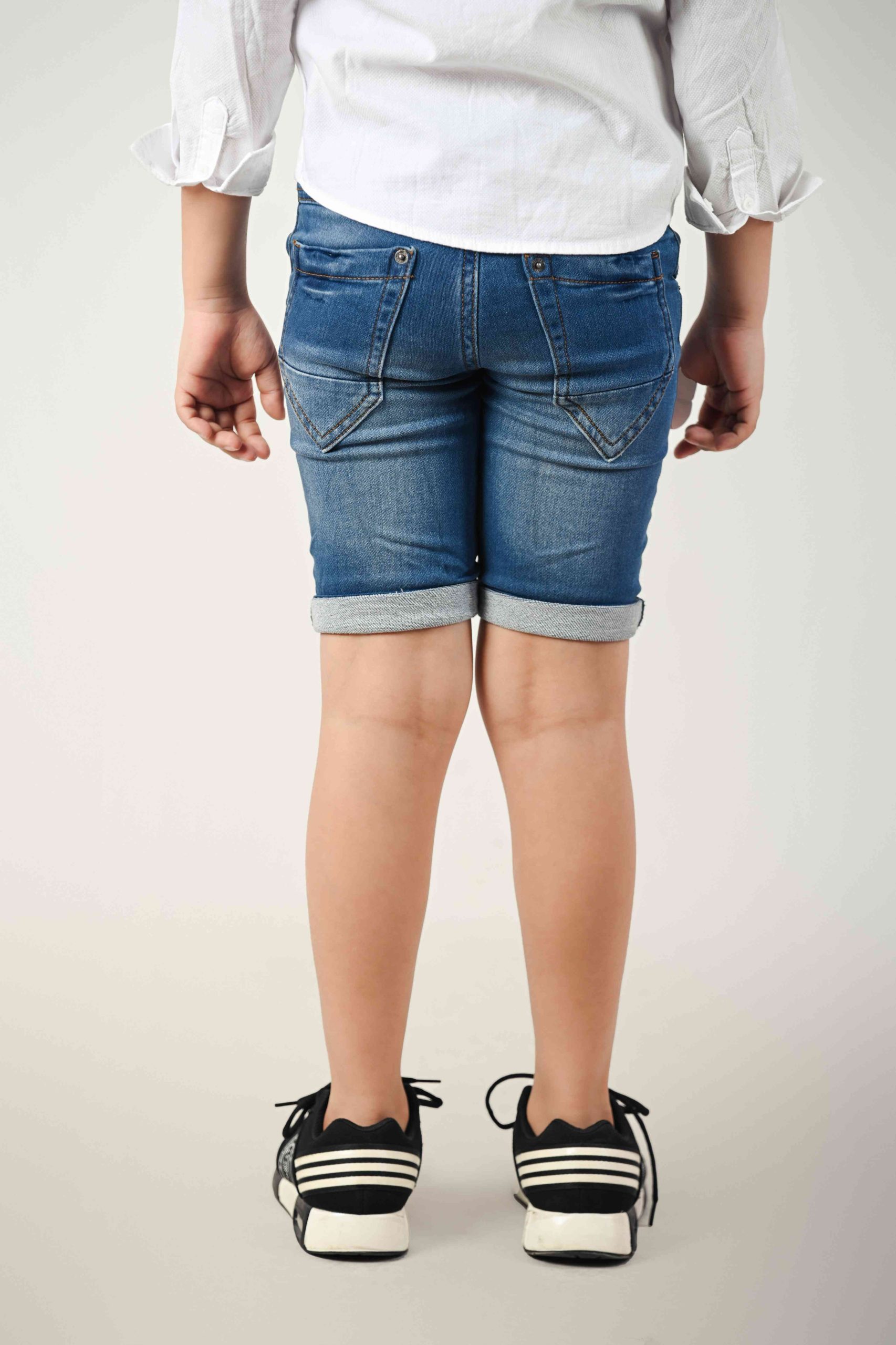 Kids’ Denim Shorts Cotton Stretch Summer Bottoms OEM Bangladesh