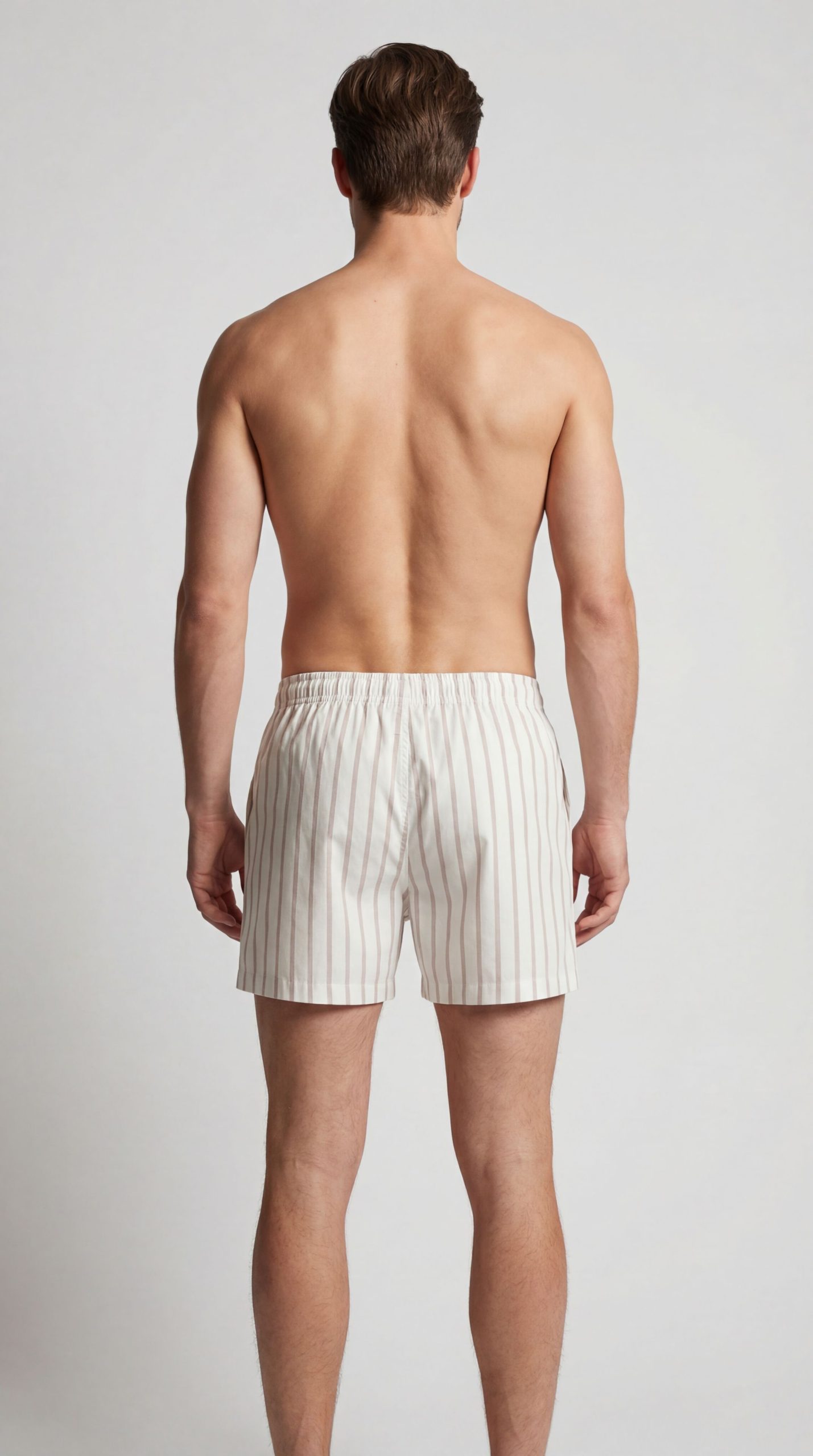 Men’s Woven Boxer Shorts Breathable Cotton Striped Underwear