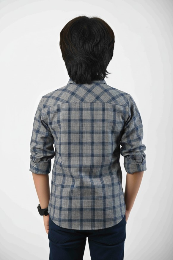 Kids’ Check Shirt  Yarn Dyed Cotton Casual Wear
