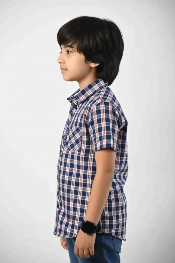 Kids’ Check Shirt  Yarn Dyed Cotton Casual Wear