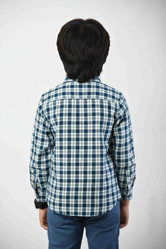 Kids’ Check Shirt  Yarn Dyed Cotton Casual Wear