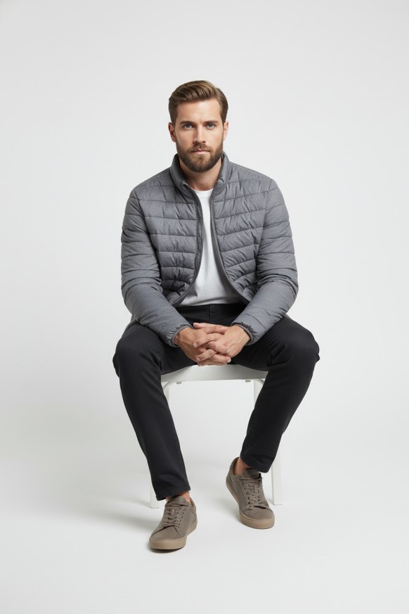 Winter Puffer Jacket Men Quilted Outerwear OEM Bangladesh