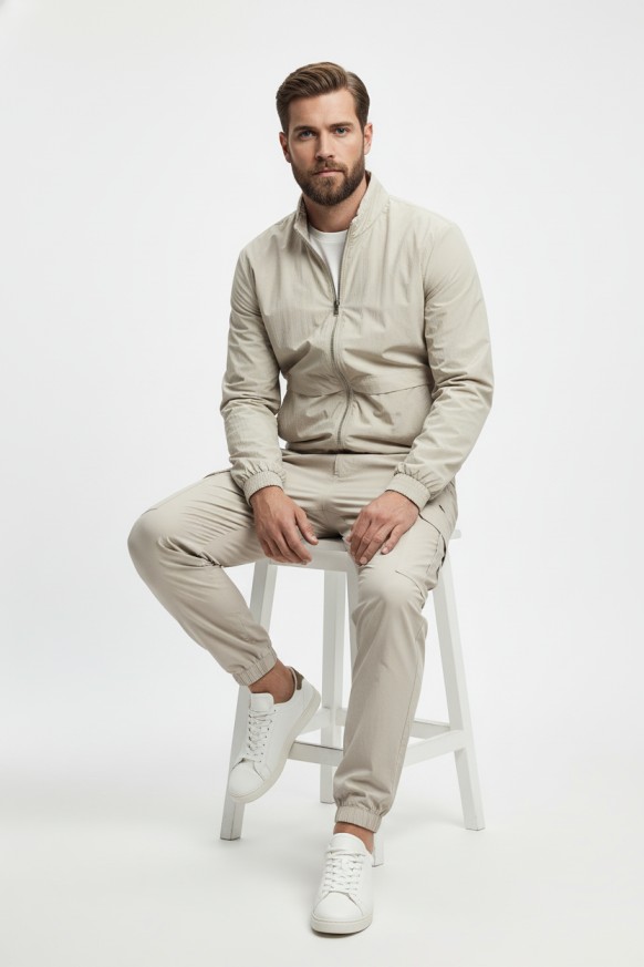 Men’s Collared Bomber Jacket Lightweight Outerwear ARSBD