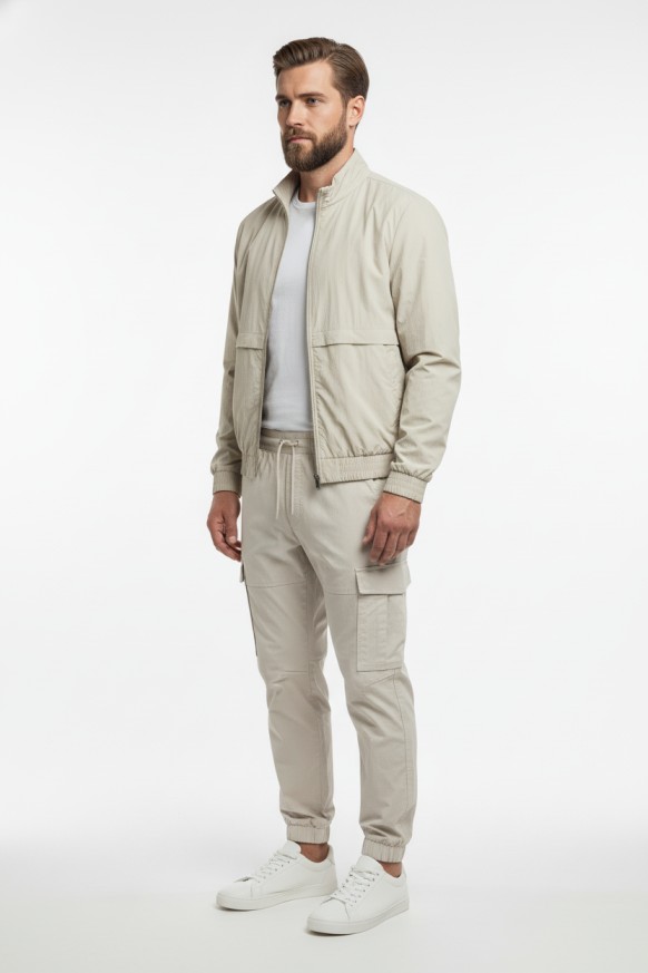 Men’s Collared Bomber Jacket Lightweight Outerwear ARSBD