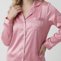 Women’s Long Sleeve Silk Pajamas Set