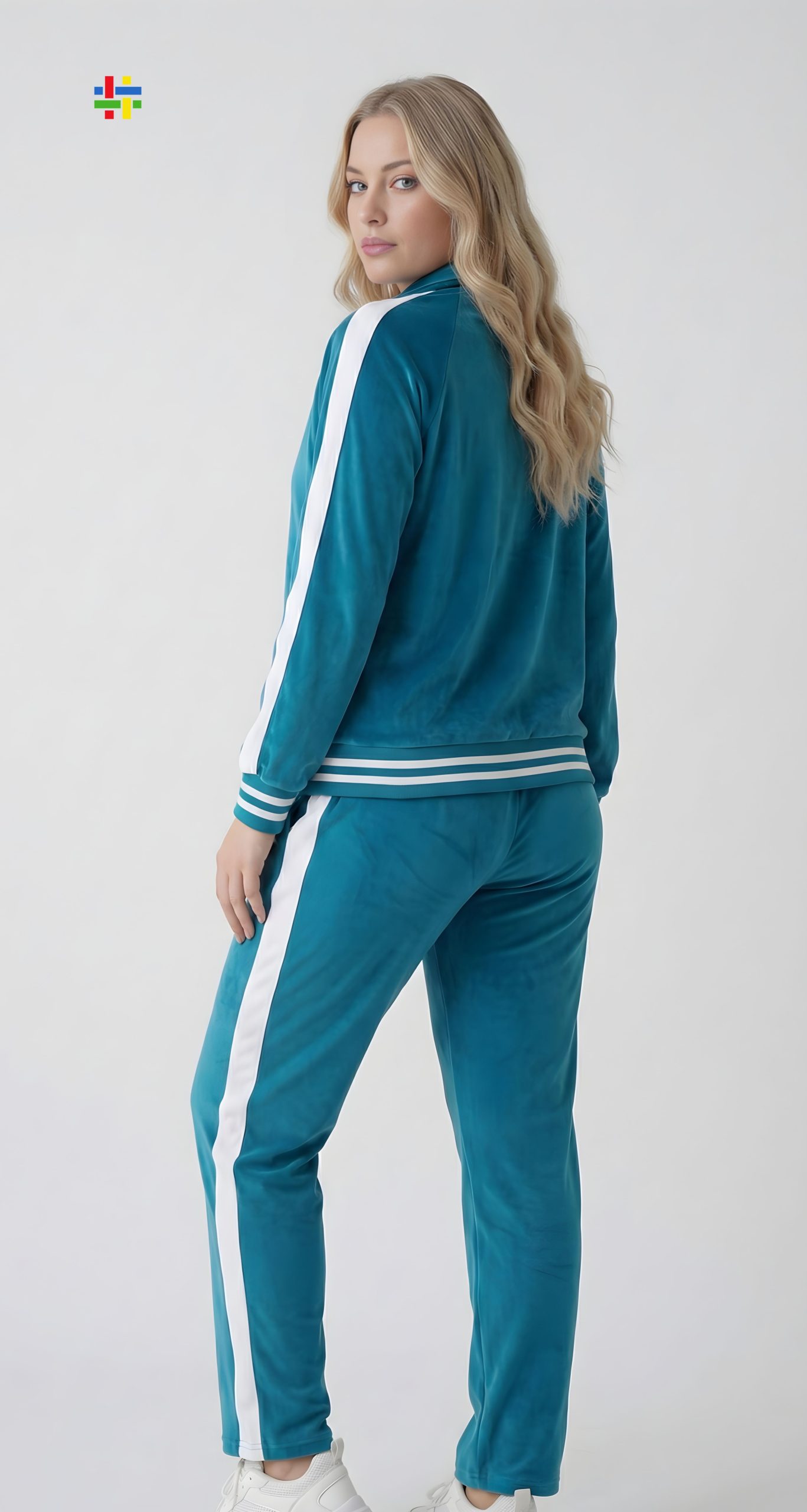 Women’s 2-Piece Velour Tracksuit | Zip-Up Long Jacket & Jogger Pants Set