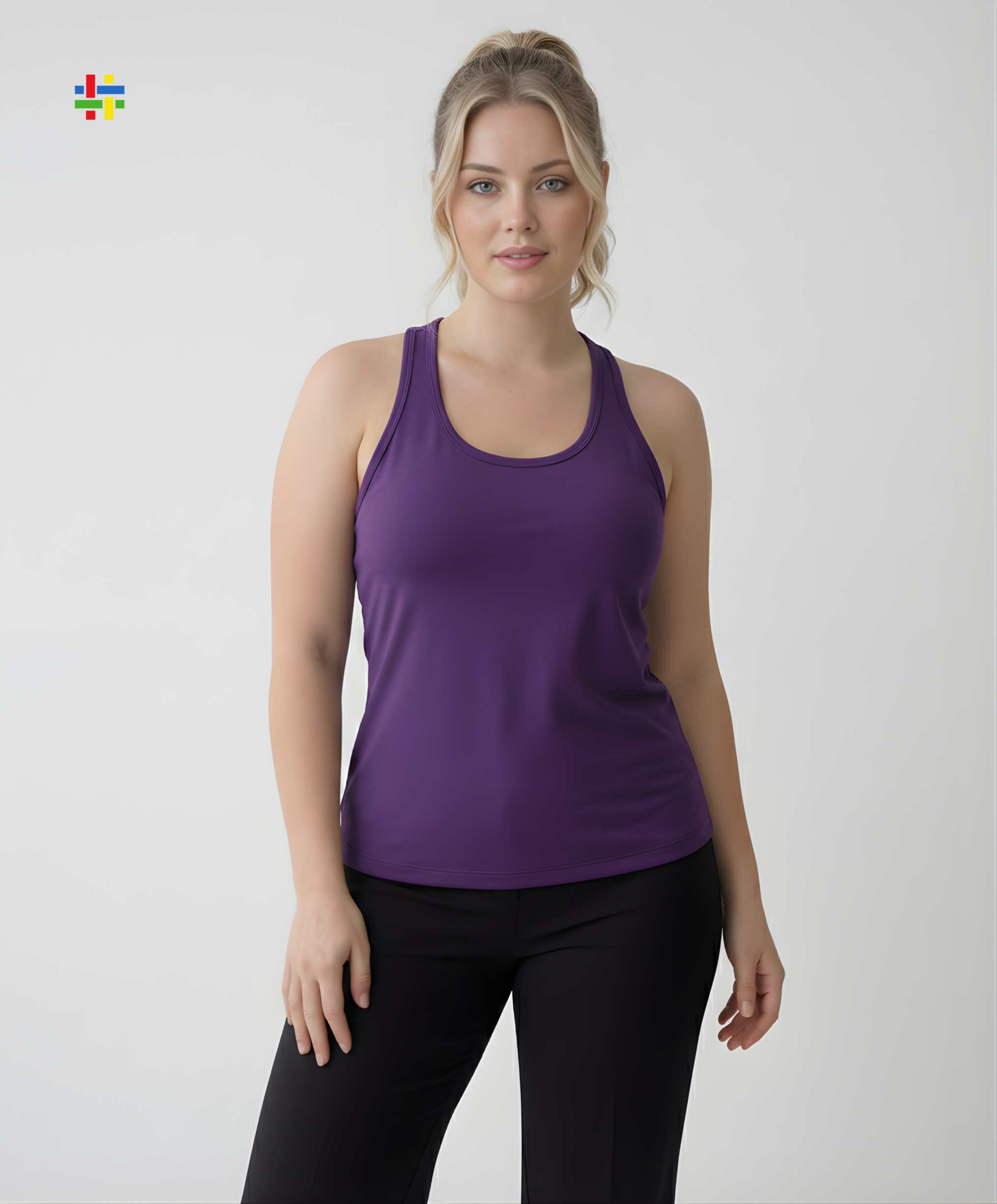 Women’s Sleeveless Running Vest | O-Neck 100% Cotton Activewear Top