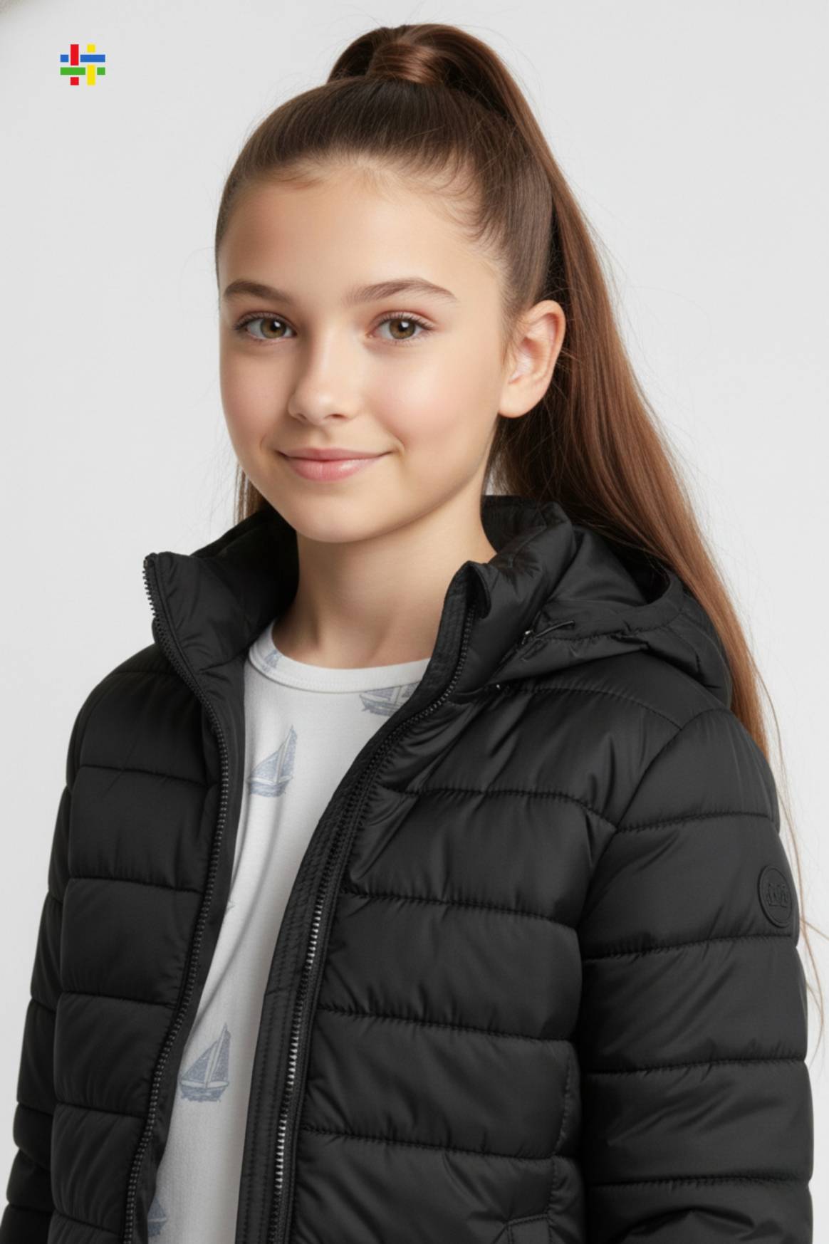 Girls and Boy Winter Hooded Puffer Lightweight Thermal Insulated Streetwear Jacket