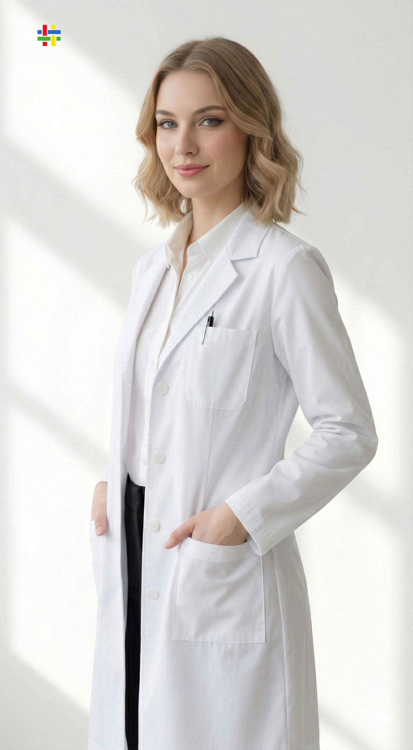 Long Sleeve White Medical Lab Coat Hospital & Laboratory Use
