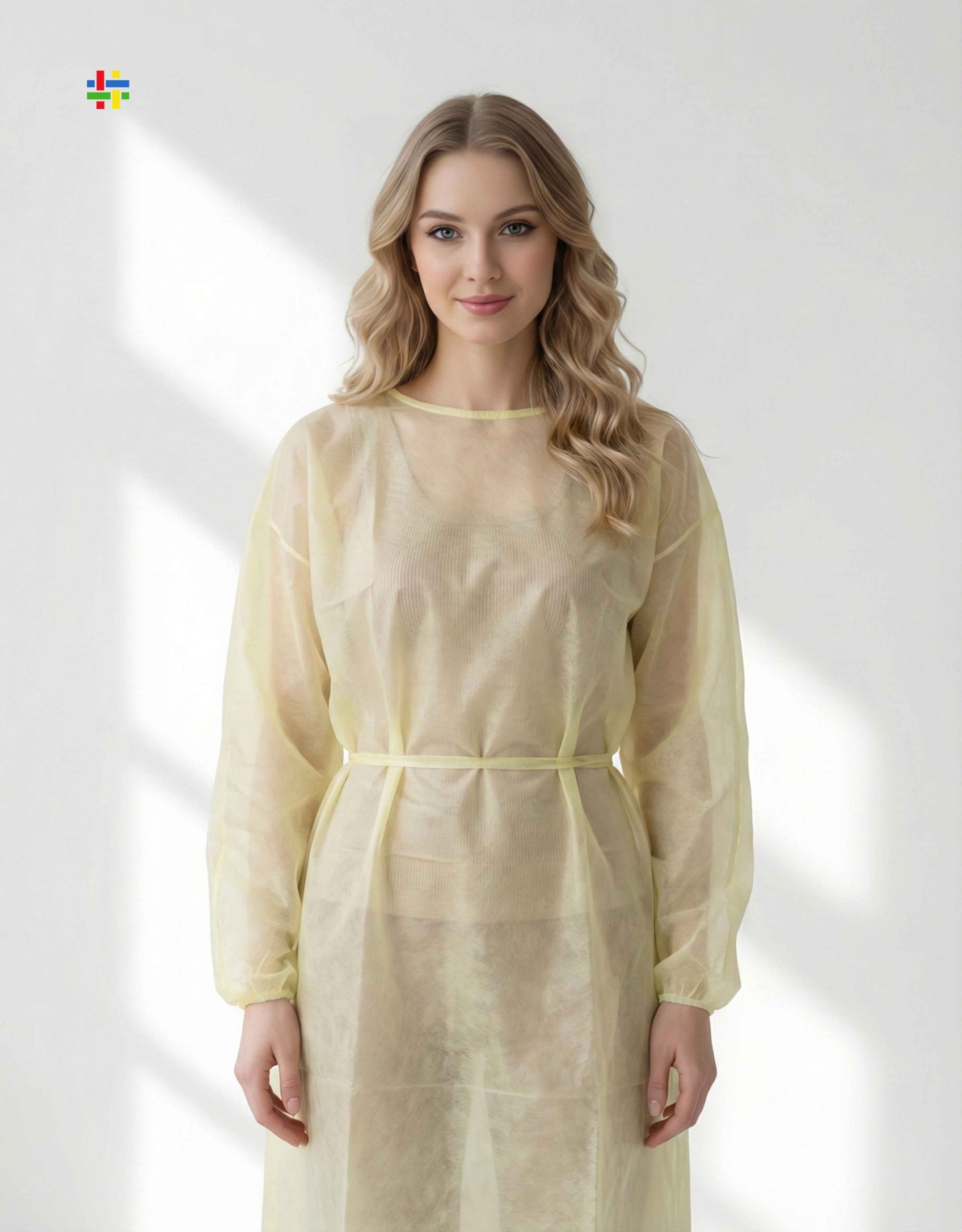 Waterproof Long Sleeve Welded Medical Isolation Gown