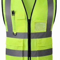 High Visibility LED Reflective Safety Vest for Industrial Construction