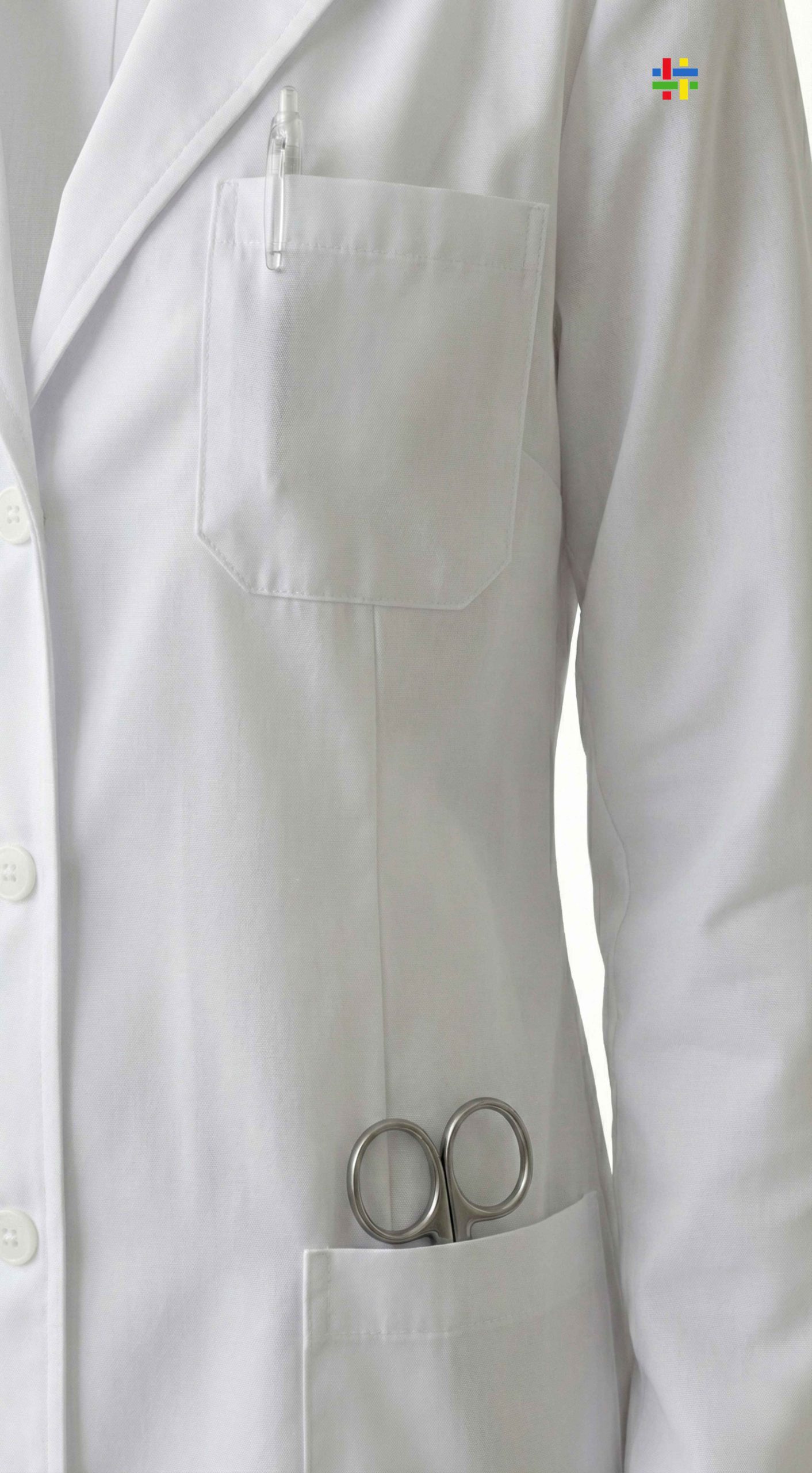 Long Sleeve White Medical Lab Coat Hospital & Laboratory Use