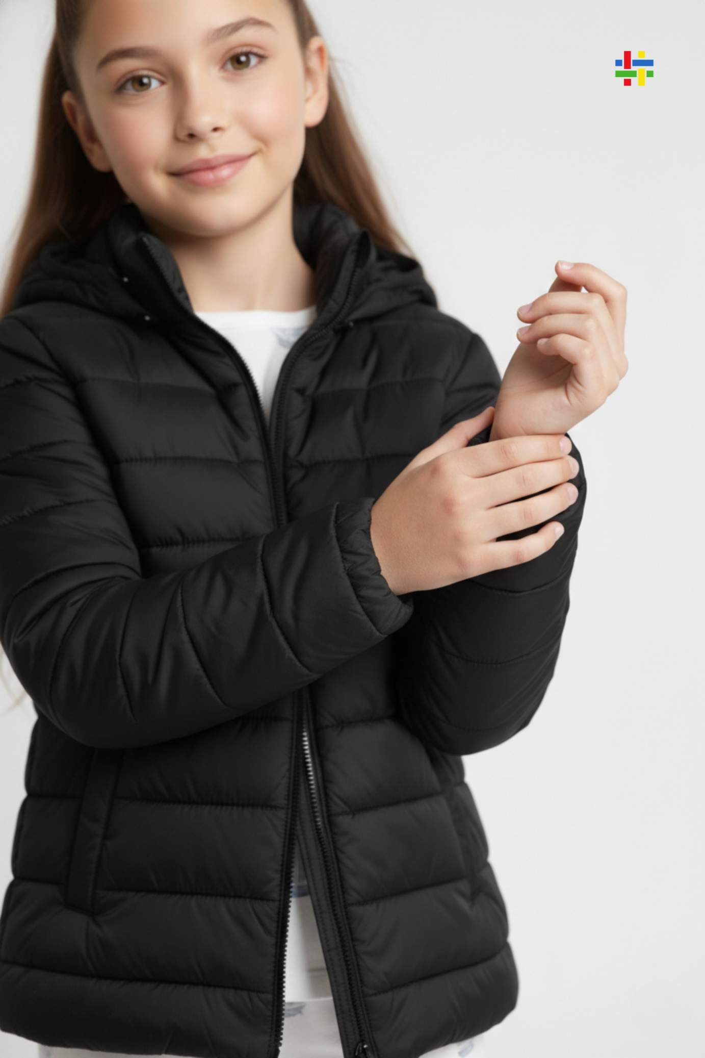 Girls and Boy Winter Hooded Puffer Lightweight Thermal Insulated Streetwear Jacket