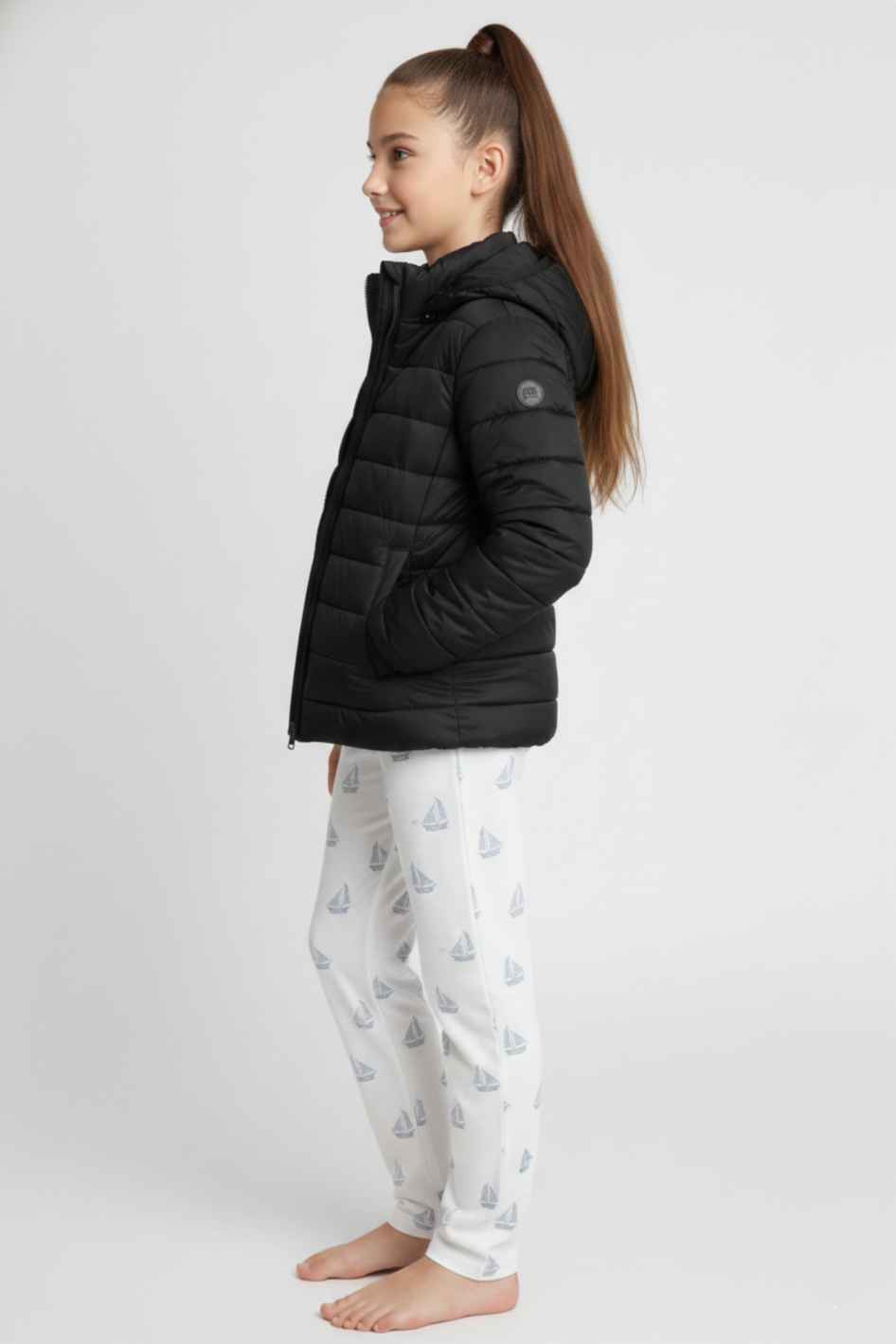 Girls and Boy Winter Hooded Puffer Lightweight Thermal Insulated Streetwear Jacket