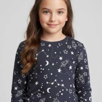 Boys & Girls Winter Fashion Printed Pajama Set