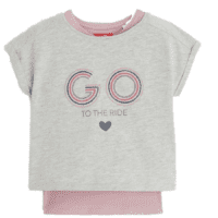 Girls’ Premium Double-Layered Graphic T-Shirt  Soft 100% Cotton Long-Sleeve Casual Tee for Kids