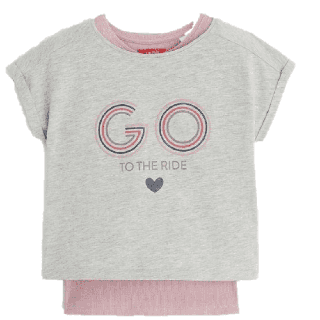 Girls' Premium Double-Layered Graphic T-Shirt  Soft 100% Cotton Long-Sleeve Casual Tee for Kids