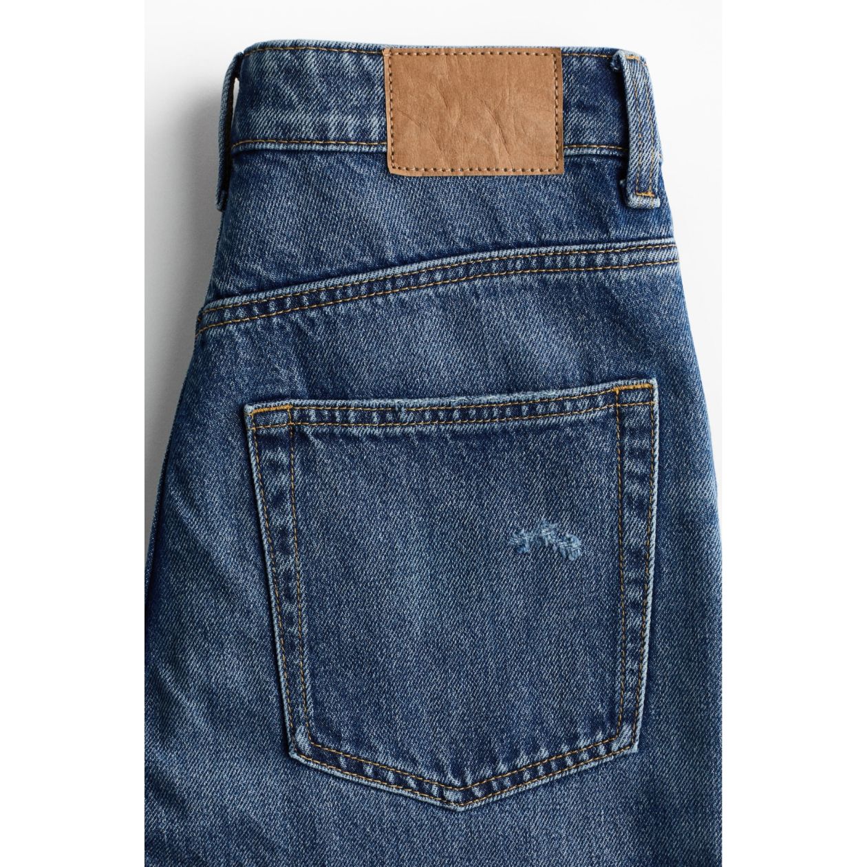 Asymmetric Crossover Fly Straight Leg Denim Jeans Manufacturer