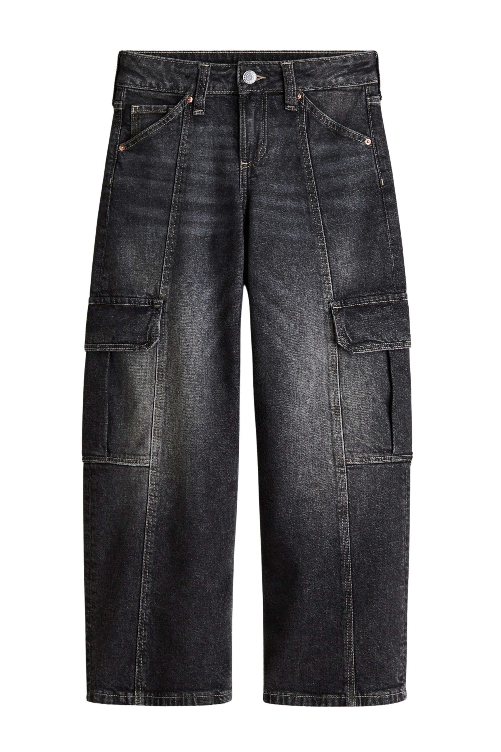 Women Vintage Dark Wash Multi-Pocket Denim Jeans
