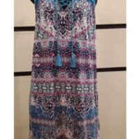 Women’s Bohemian-Style Sleeveless Printed Tunic Dress