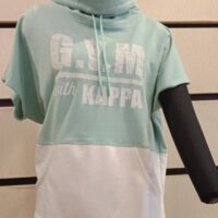 Women’s Color-Block Cowl Neck Short Top