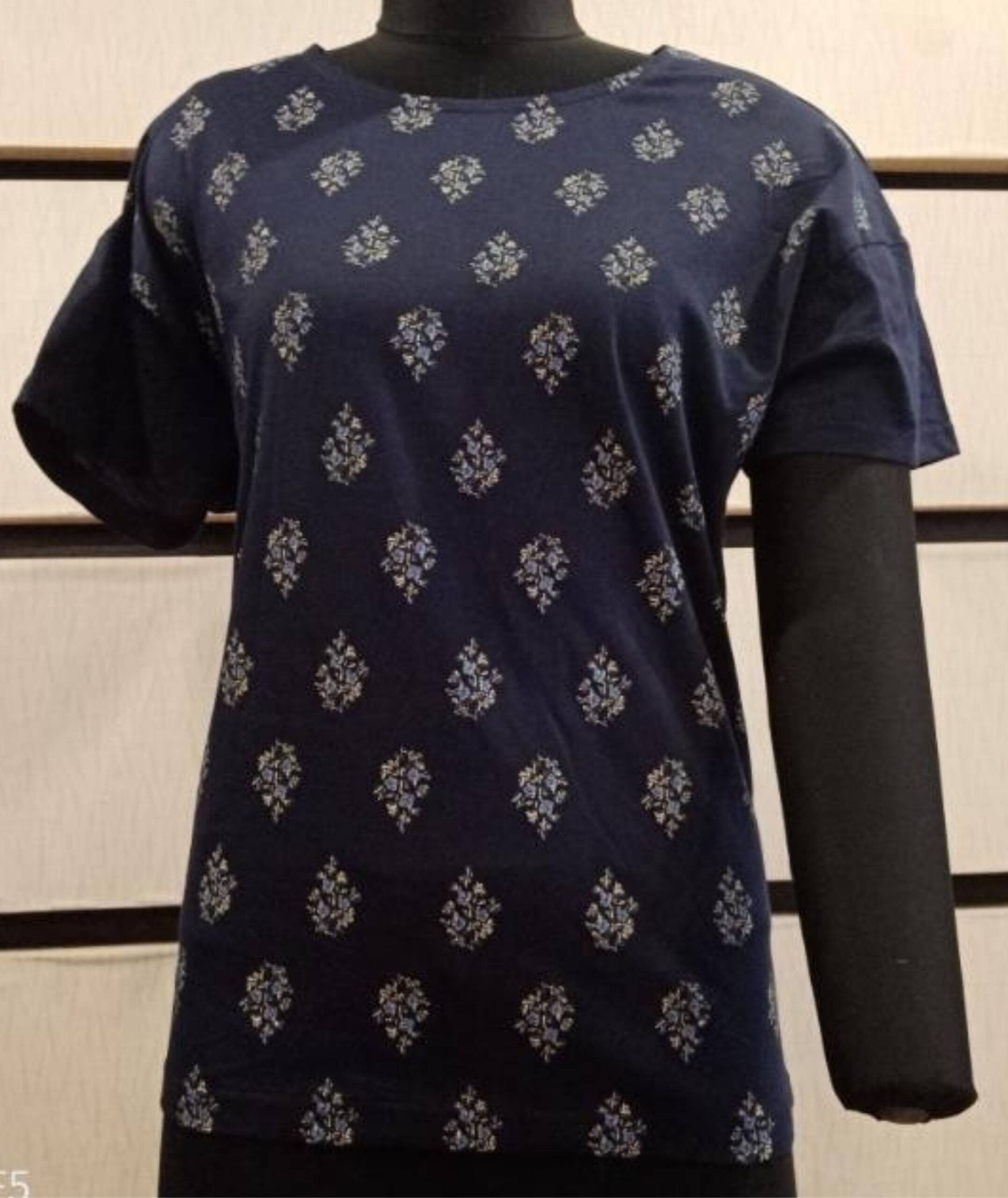 Women's All-Over Floral Printed Crew Neck T-Shirt