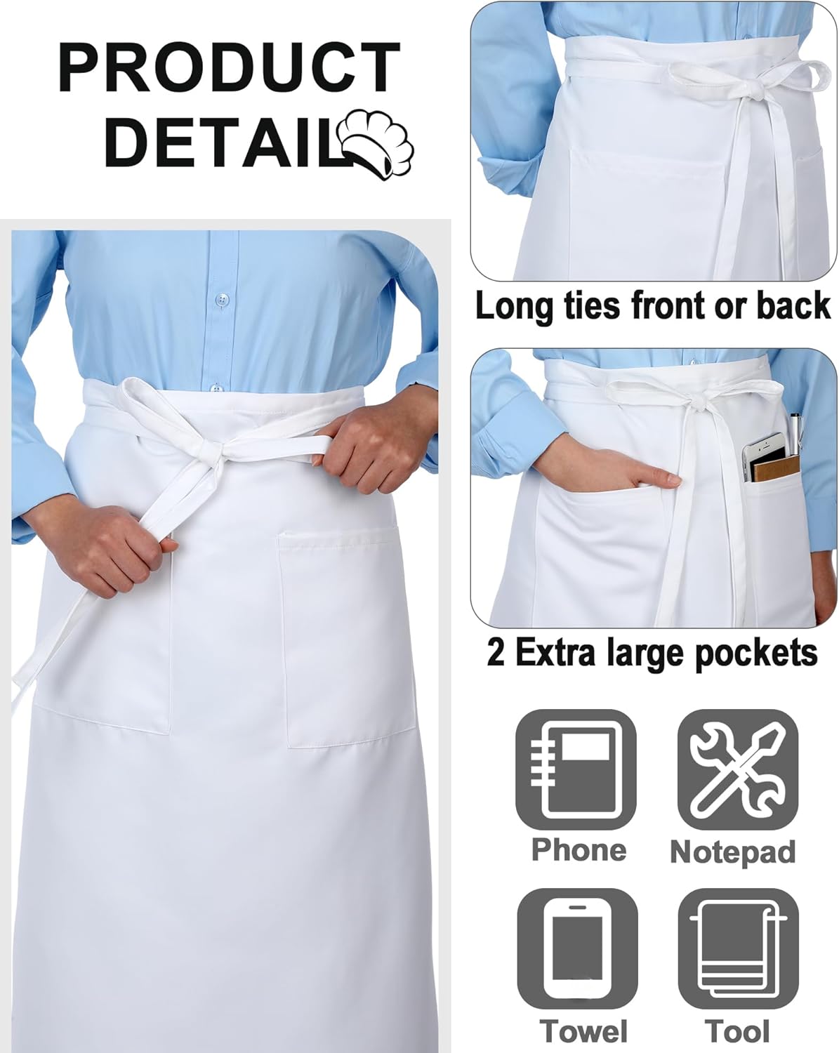 Chef Half Waist Bistro Apron