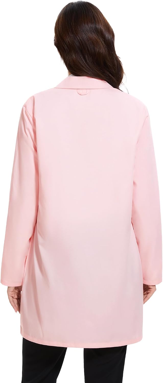 Women's Professional Lab Coat - Custom 4-Button Long Sleeve Medical Lab Coat