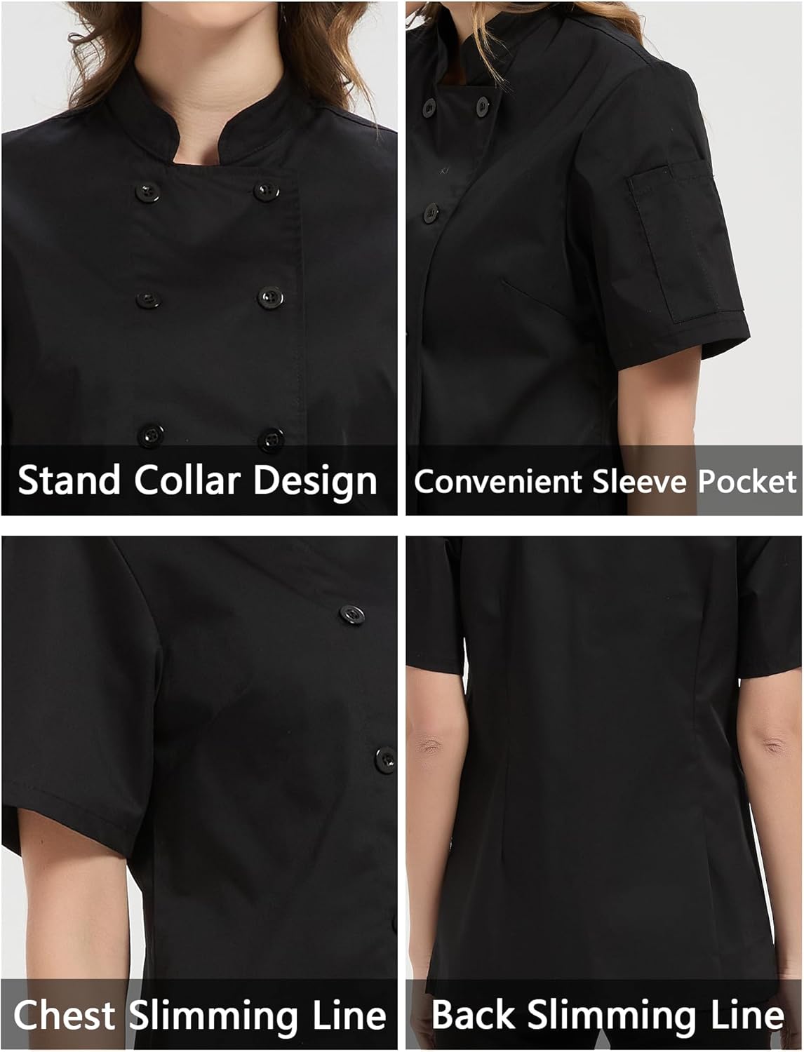Women's Short Sleeve Chef Coat