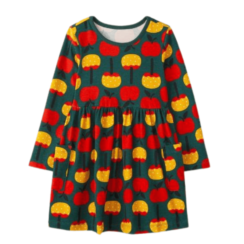 Girls' Floral Satin Mini Dress