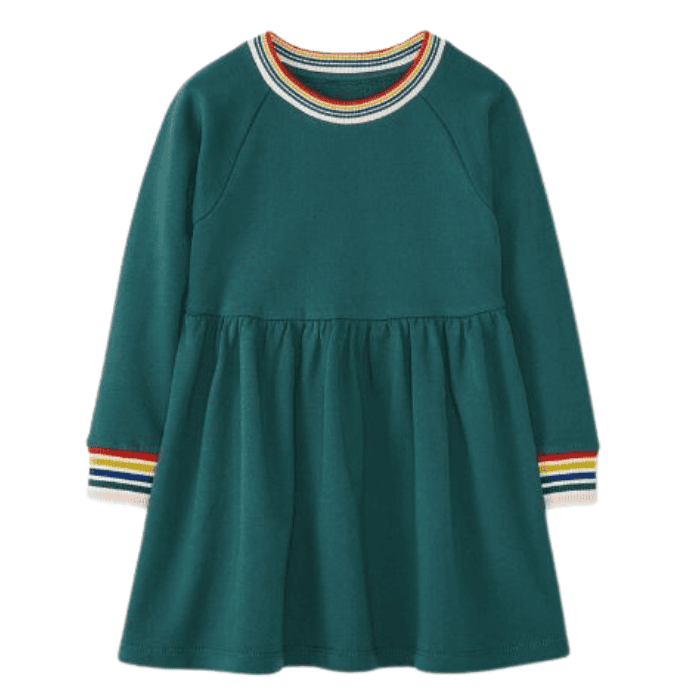 Girls' Custom Print Cotton Casual Dress