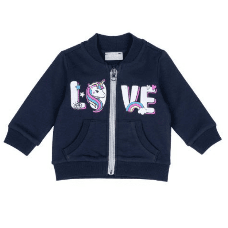 Kids' Unicorn Print Hooded Jacket